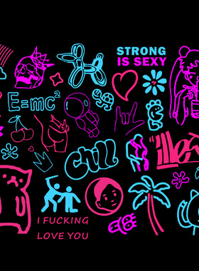 jinX金克斯车贴小爆爆祖安涂鸦黑夜英雄金克丝漆面玻璃装饰贴贴纸