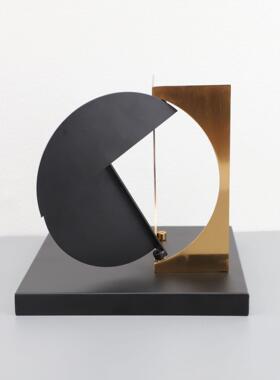 新中式创意黑金几何摆件样板房售楼部卧室书房客厅桌面玄关饰品