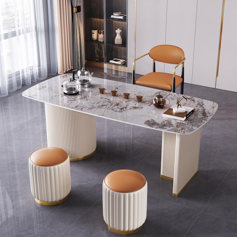 轻奢岩板茶桌客厅小户型家用现代简约全自动烧水网红一体式泡茶台