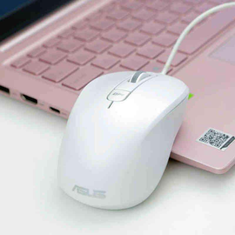 华硕鼠标MU101C笔记本有线静音鼠标游戏USB鼠标台式机电脑办公男