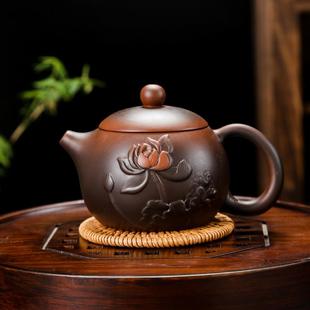 .紫陶茶壶单壶纯手工大容量紫砂西施壶泡茶壶家用整套功夫茶具凤