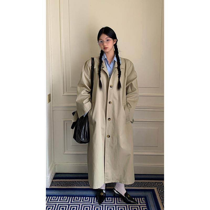 红人馆风衣外套女款2025新款秋季英伦风超好看长版卡其色休闲 大,女装/女士精品,风衣,淘宝优惠券,粉丝福利购,淘宝优惠卷