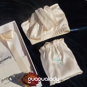 GUAGUALADY桑蚕丝芭蕾复古少女内衣内裤 礼盒 组合套装