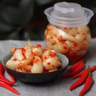 湖南特产酸辣藠头开 胃下饭菜新鲜茭头咸菜农家酸菜荞头泡菜腌制1