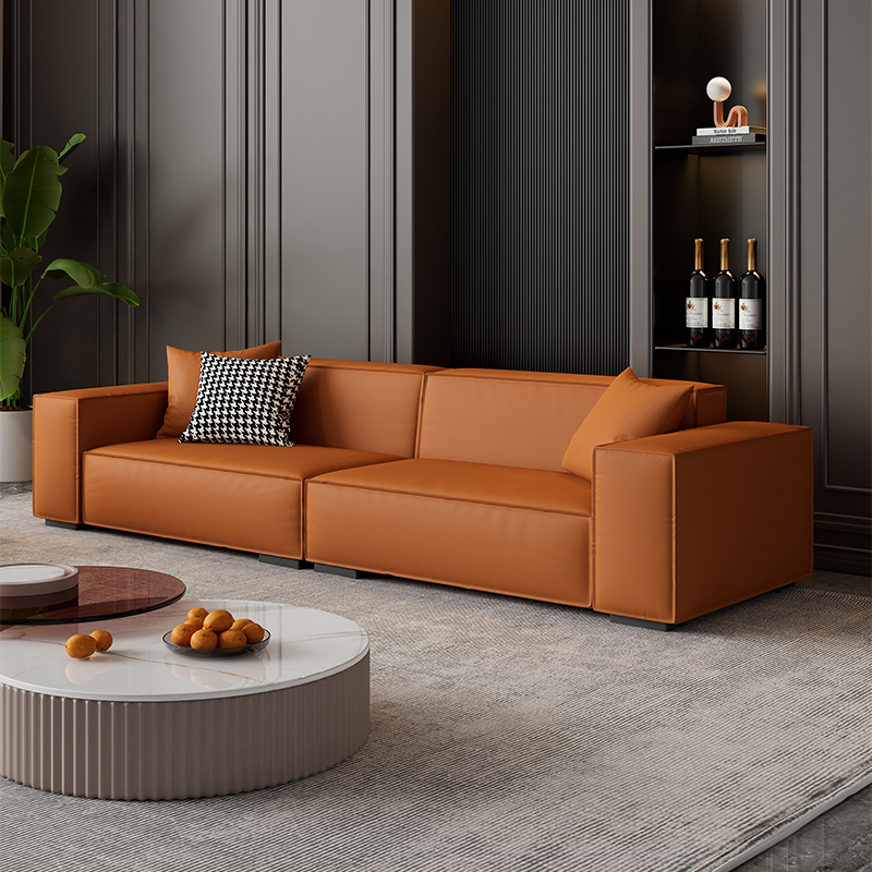 高弹海绵奶油风豆腐块客厅沙发