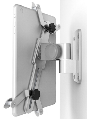 壁挂ipad平板支架可调节伸缩折叠8-12英寸支撑架卫生间墙面铝合金懒人上墙架子追剧直播多功能通用打孔安装