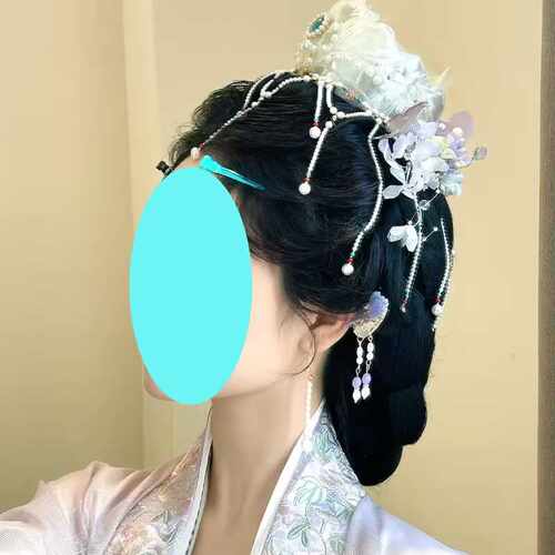 汉服头饰围巾宋制珍珠