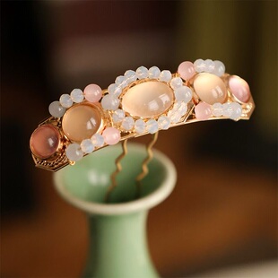 明制简约发冠古风汉服百搭小钗宋制唐风掩鬓头饰配饰复古百搭发饰