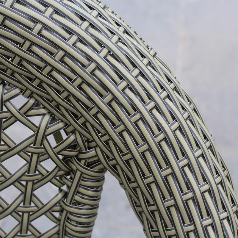 厂家户外桌椅庭院x634（金藤编桌椅阳酒店咖啡园台花桌椅藤椅合组