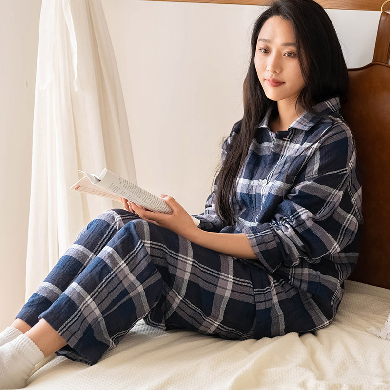 格子浴袍吸水女棉洗澡纯色男家居服柔软家用浴室成人情侣新款
