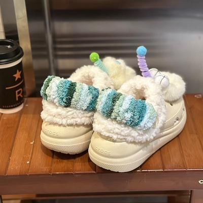 洞洞鞋毛绒内胆洞洞鞋冬季毛绒内胆后跟带保暖加厚内胆套保暖后跟