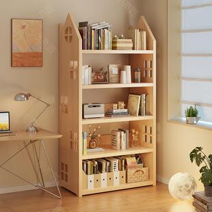 教室图书角书架书架落地置物架客厅靠墙柜子储物柜实木书柜多层学