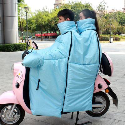 电瓶车挡风遮雨一体电动车挡风被冬季加绒加厚保暖连体骑电动车防