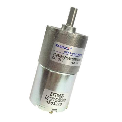 正科直流减速电机马达ZGB37RG12V24VZYTD520低速大扭矩正反转调速