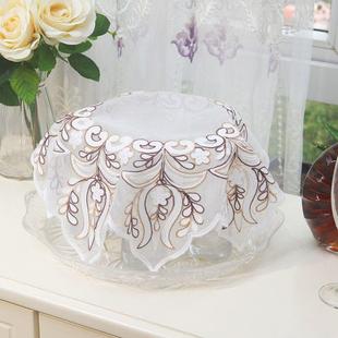 长方形茶具盖布杯子茶盘蕾丝布正方形防灰家用盖巾圆形防尘遮布罩