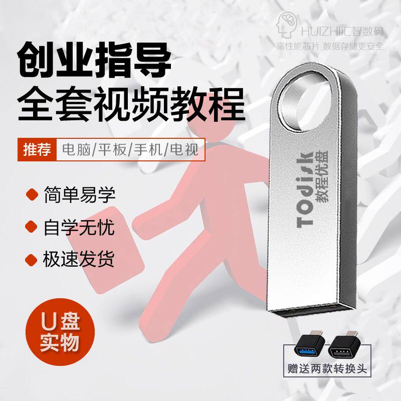 创业指导视频U盘初高级创业指导教程全套个人发展行业规划宝典U盘