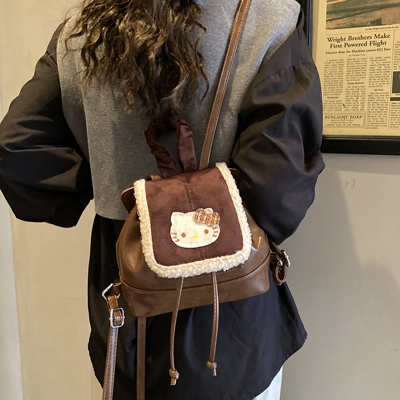 卡通可爱Hellokitty高颜值迷你包包女2025秋冬新款少女洋气双肩包