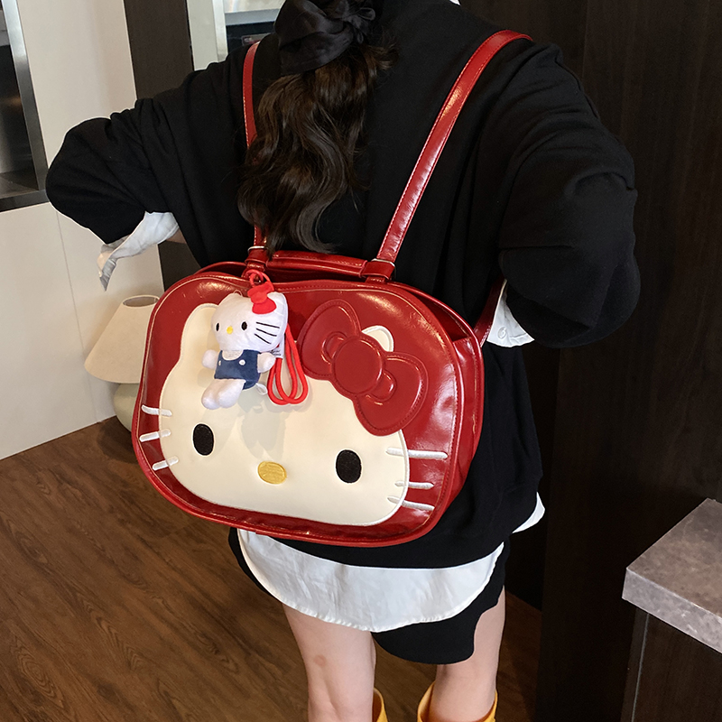 可爱卡通Hellokitty双肩包包女2025新款洋气高颜值单肩斜挎手拎包