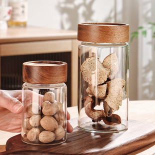 速发级密储罐玻子瓶璃空瓶茶叶陈皮封存罐五谷杂粮干货收纳储物罐