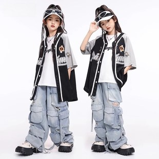 速发少儿街男架子鼓表演服球iphop爵士舞孩服装 演出服舞孩嘻哈棒h