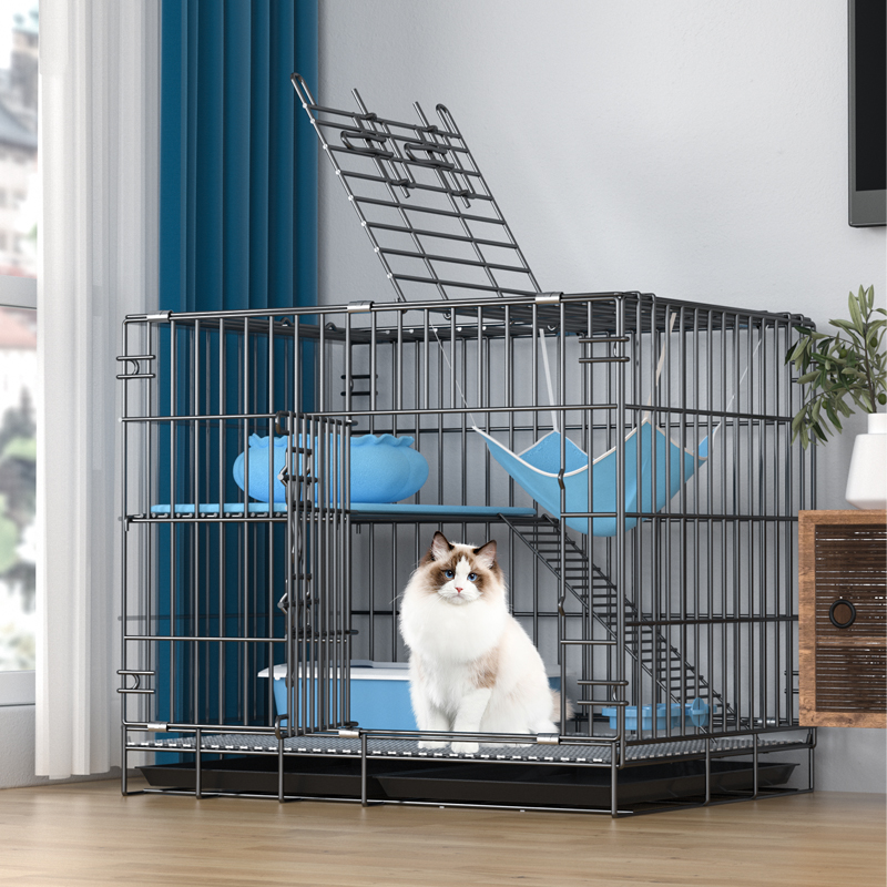 速发猫笼子家用室内不占地别墅带厕所一体超大自由空间可携式外出