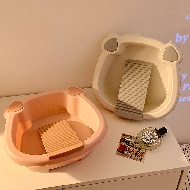 速发盆爱洗脸可卫生间加厚体料内衣内裤洗衣盆搓衣板一塑学生宿舍