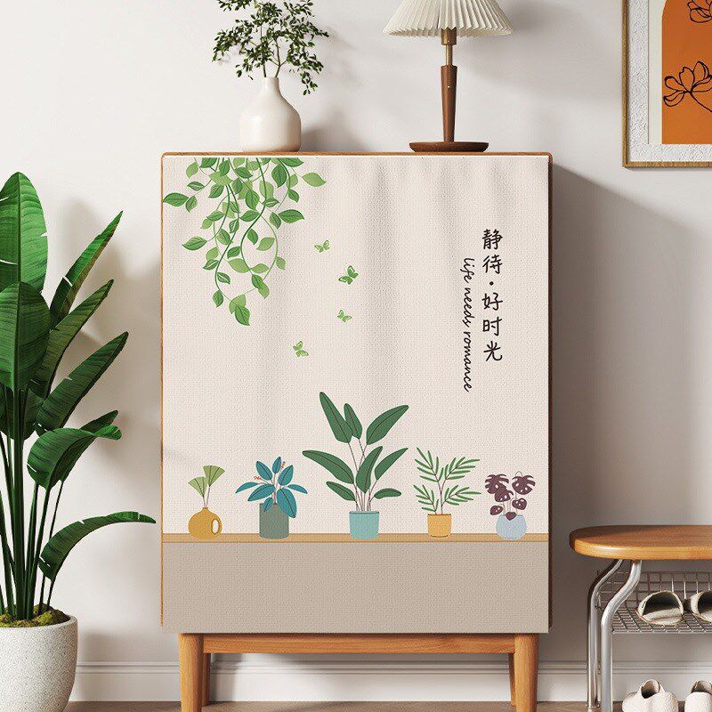 速发房柜遮挡帘柜子门帘衣柜防鞋布帘免打孔魔术贴厨尘橱柜杂物遮