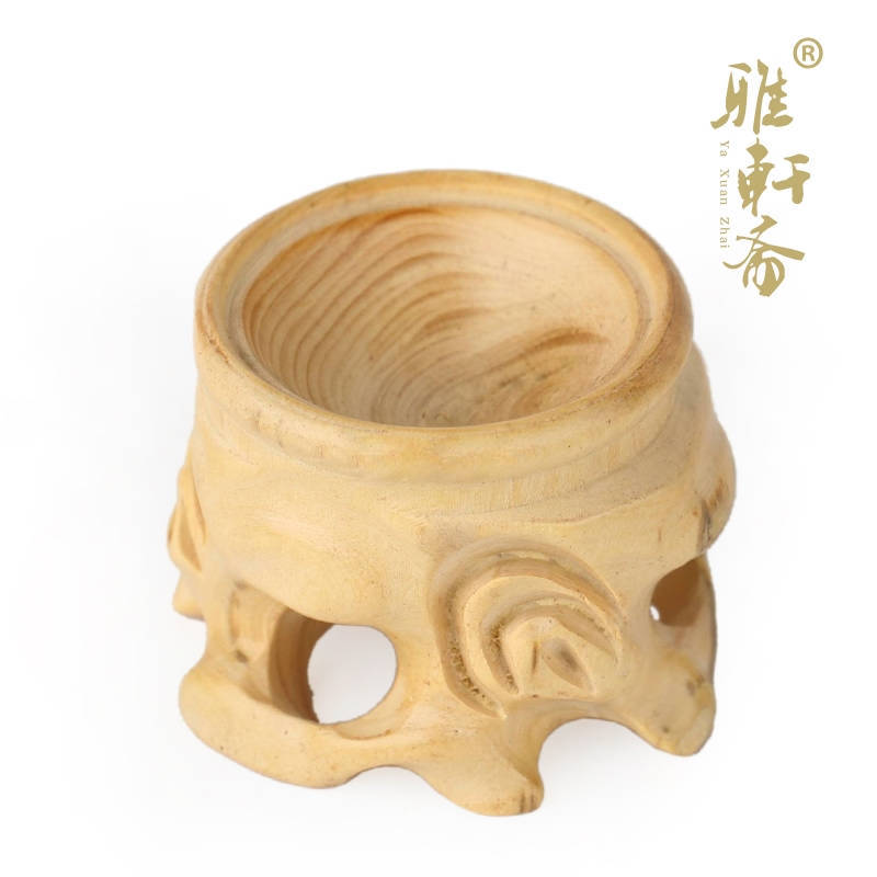 速发黄杨木雕红木奇石头高底工艺品摆件水晶球葫芦蛋雕实木垫座底