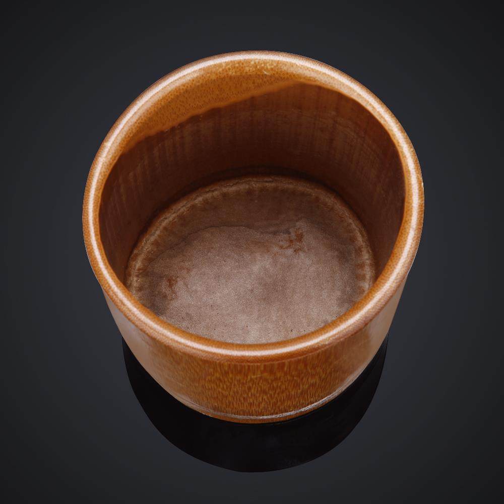 速发复古老式无漆炭化竹米斗圆形楠竹量米筒量米杯勺米桶杯子大号