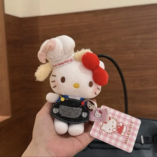 正版hellokitty三丽鸥包包挂件kt猫公仔钥匙扣凯蒂猫书包挂饰玩偶