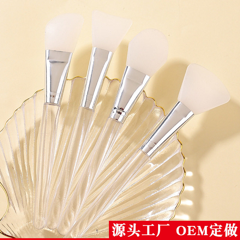 面膜刷工具美妆工厂面膜硅胶源头硅胶刷子美容化妆刀形刷涂软头