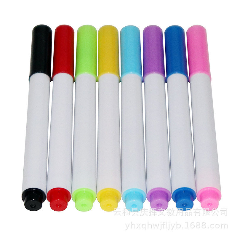 쓰기 쉬운 수성 제조사 직매 펜 라이팅 스팟 펜 어린이 지울 수 있는 검은 그림 지울 수 있는 화이트 보드 펜 펜 쉽게 쓰기