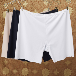 底裤 女士160荷叶80打夏季 斤 防走光内裤 边无痕 冰丝平角裤