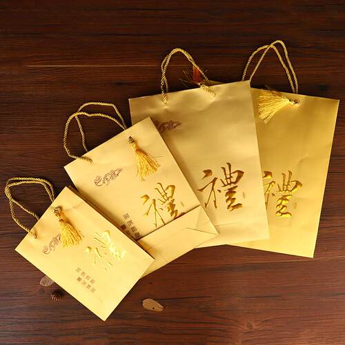 金色新款鱼滋补品手袋通用庆燕窝虫草西洋参胶包装送提礼手喜CDO
