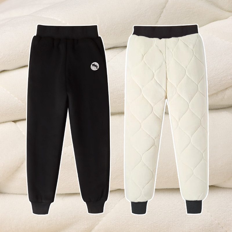 女童特厚棉裤夹棉裤子冬季