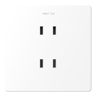 国际电工86型4四孔插座暗装家用墙壁开关插座面板两位二孔2孔多孔