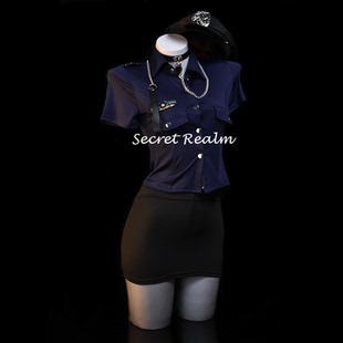 秘境「你被捕喽」万圣节女警cos制服性感套装 趣情调内衣纯欲qqny