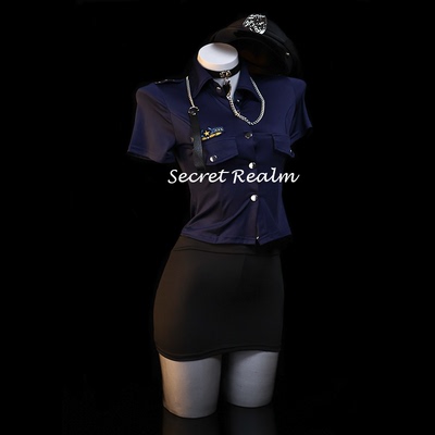 秘境「你被捕喽」万圣节女警cos制服性感套装趣情调内衣纯欲qqny