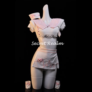 秘境「电波小护」性感睡裙护士cos制服套装 女仆情调内衣纯欲qqny