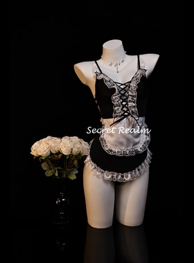 秘境「呆萌女仆」性感睡裙cos制服套装内衣女纯欲qqny