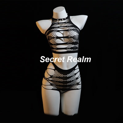 秘境~性感镂空连体纯欲可撕内衣