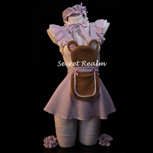 秘境「甜心泡芙」性感女仆cos制服套装 纯欲可爱毛绒小熊睡裙qqny