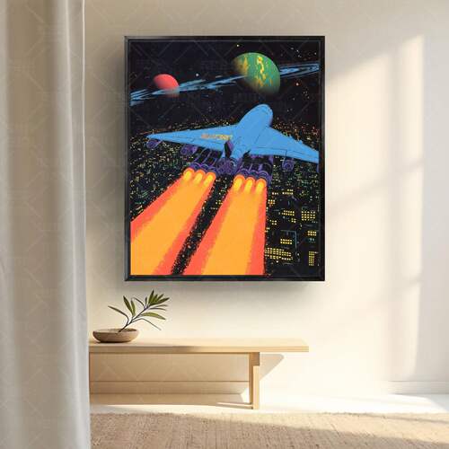 复古太空艺术画卧室客厅