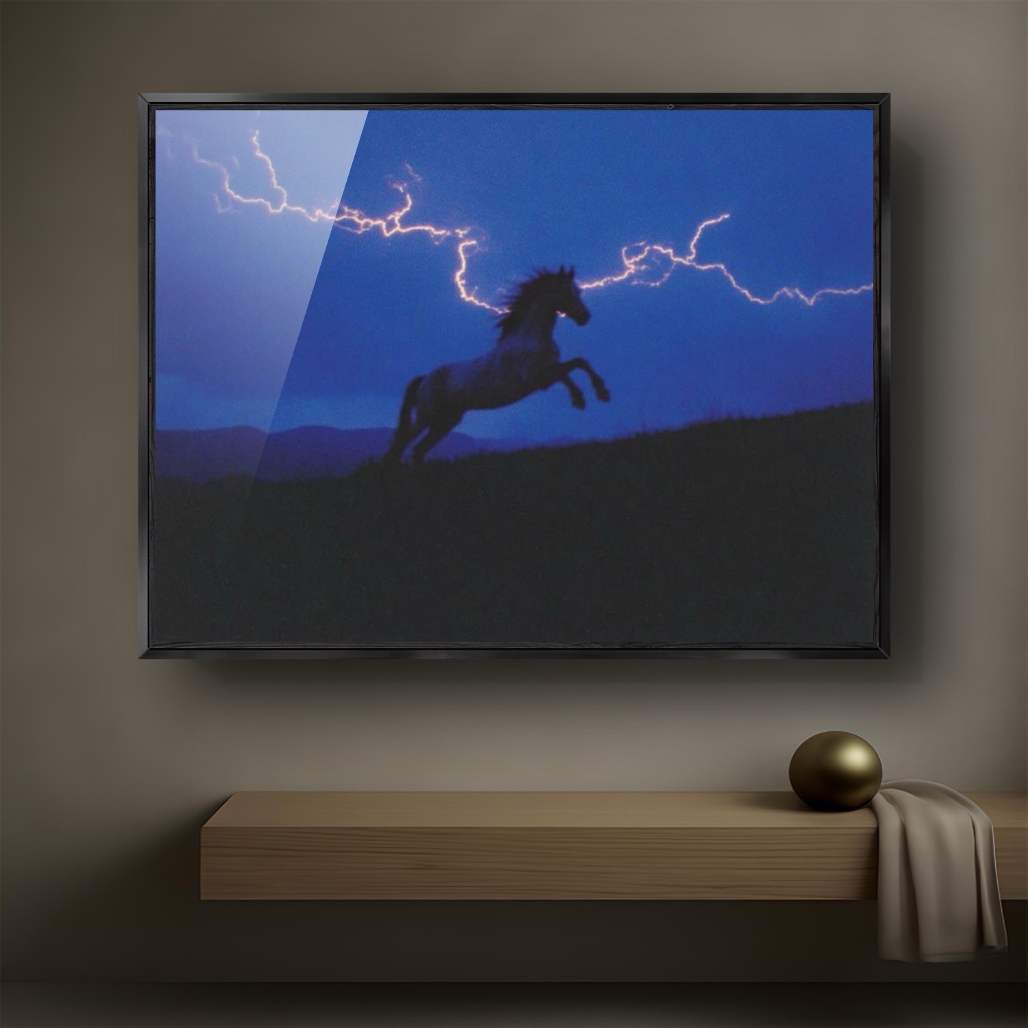 闪电骏马艺术挂画卧室