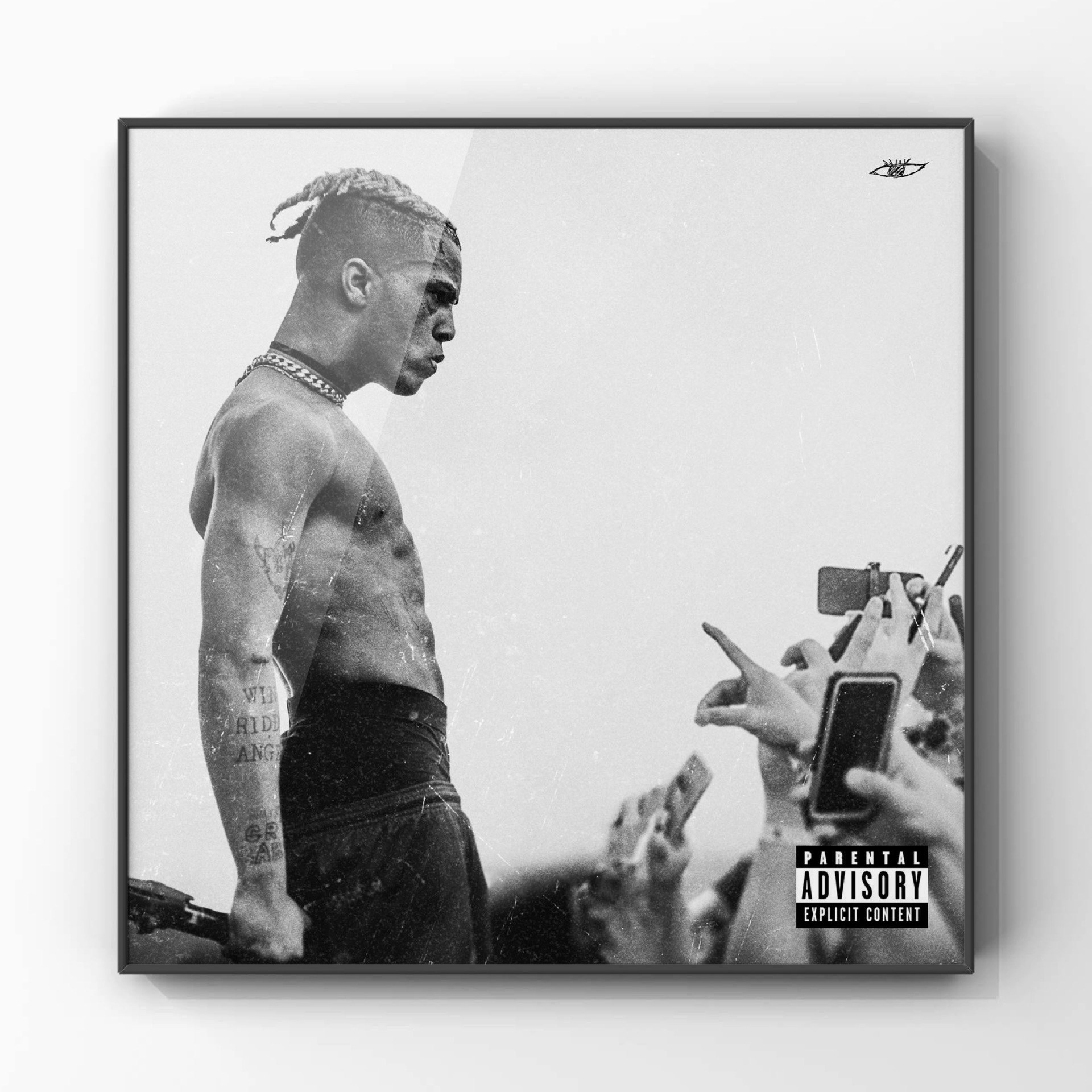hiphop说唱歌手挂画酒吧barbershop装饰xxxtentacion嘻哈脏辫壁画