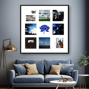 许巍周边专辑装饰画卧室客厅民谣摇滚自由挂画摆画九宫格高级感潮