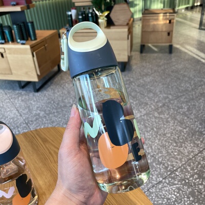 家用2023新款儿童水杯学生运动防摔女简约带刻度杯子夏季防漏