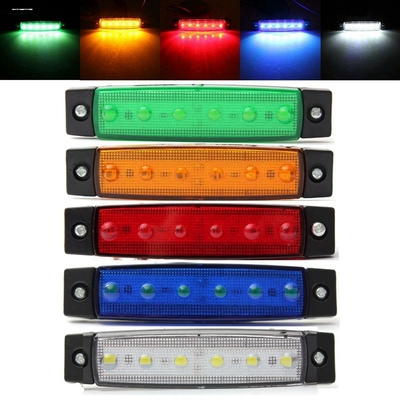 客车货车挂车led边灯大挂车防水边灯示宽灯12V24V 6LED长条边灯