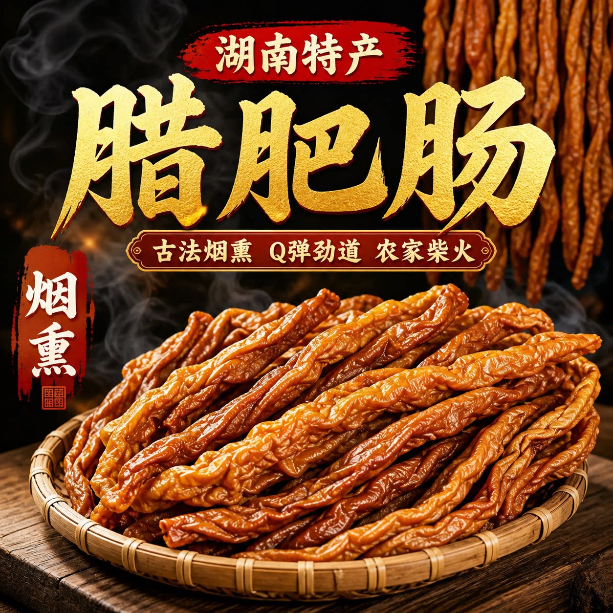 商超热卖王腊肥肠农家特色腊味