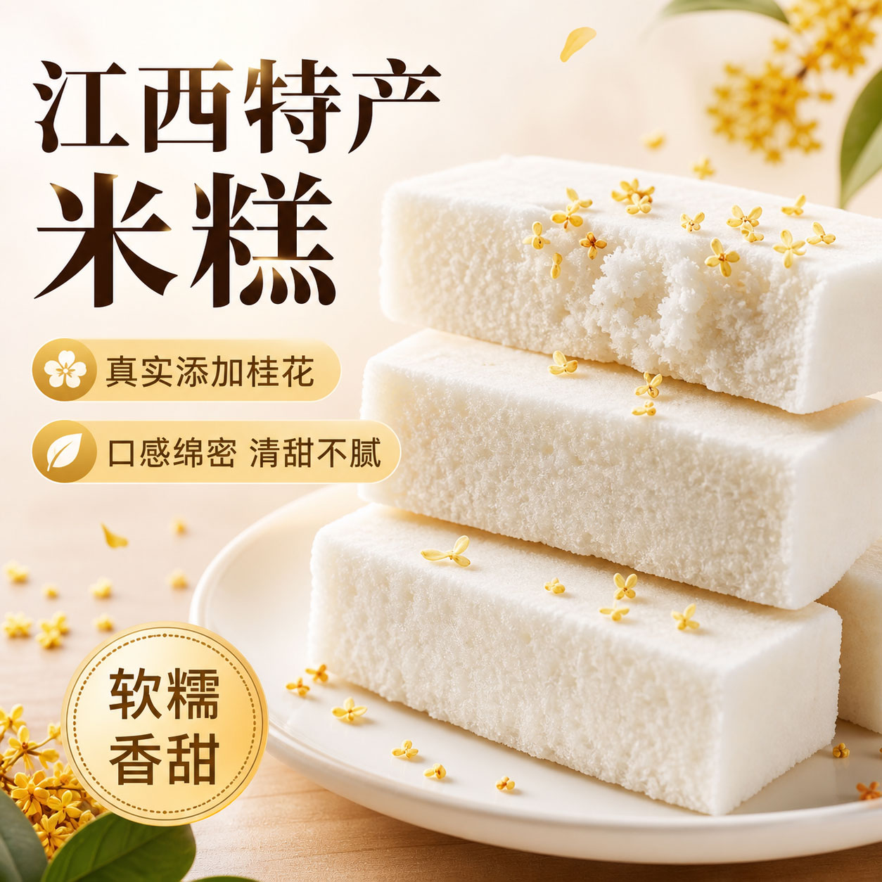 江西特产米糕桂花糕手工传统中式糕点甜品孕妇零食早餐下午茶点心